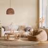 Lampa sufitowa w stylu boho naturalny pleciony abażur hiacynt wodny 55873-017 DIJK